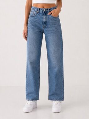 Zara Light Blue Straight Leg Jeans